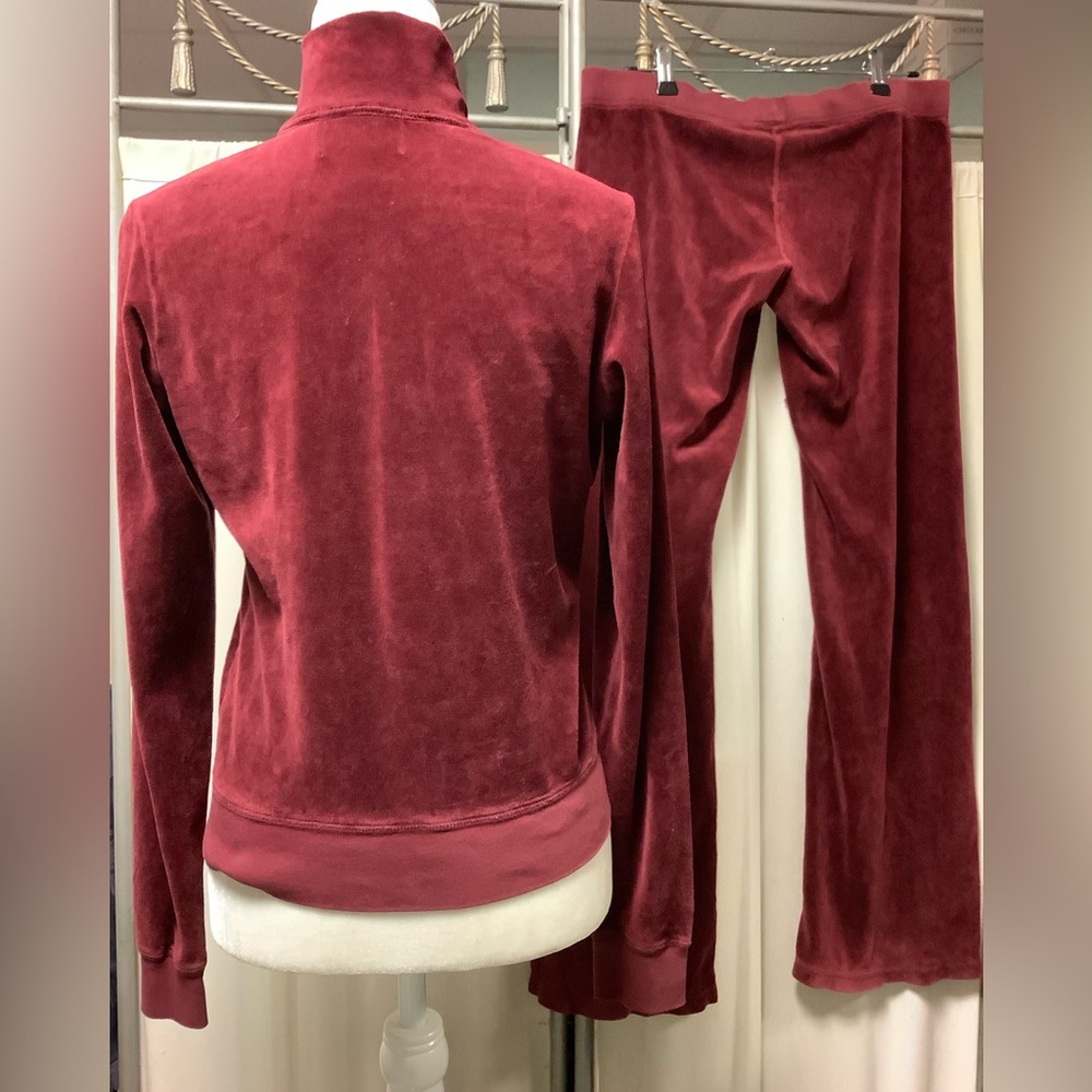 Juicy Couture Y2K Velour Pants 33 x 29 Zip Up Hoodie Tracksuit - Picture 2 of 15